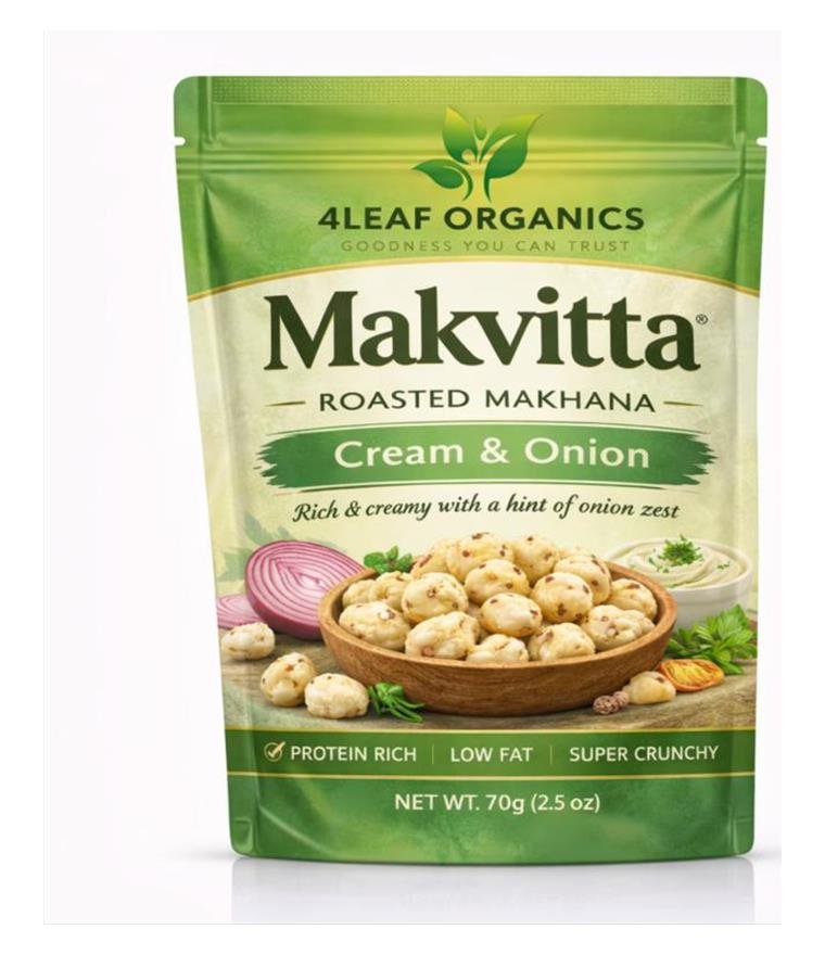 Cream and Onion makhana pouch